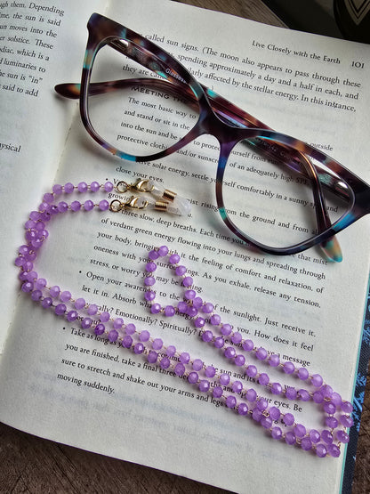 The Crystal Strand Eyeglass Chain Sacred Sol Design