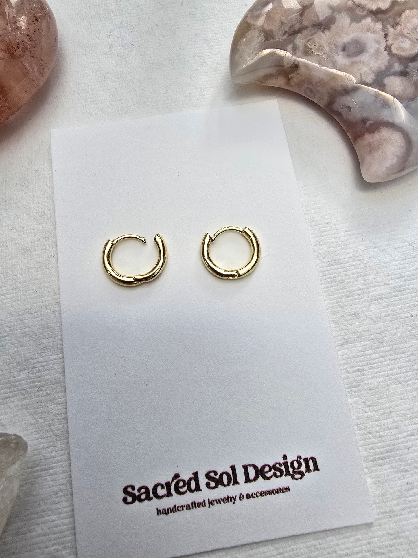 Small Gold Huggie Hoops (13MM)
