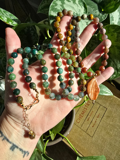 The Indian Summer Opera Necklace Sacred Sol Design