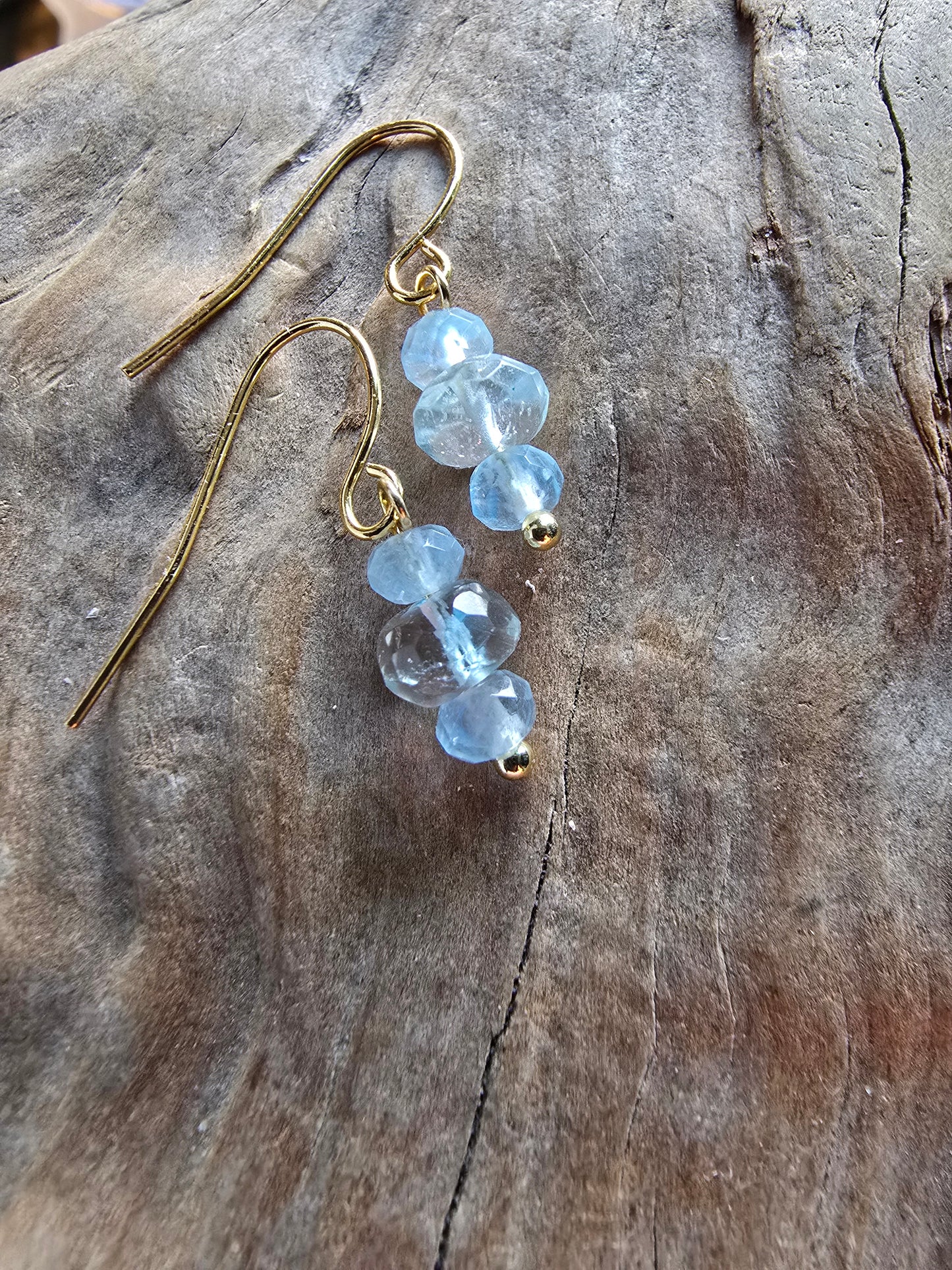 Aquamarine Sol Earrings Sacred Sol Design