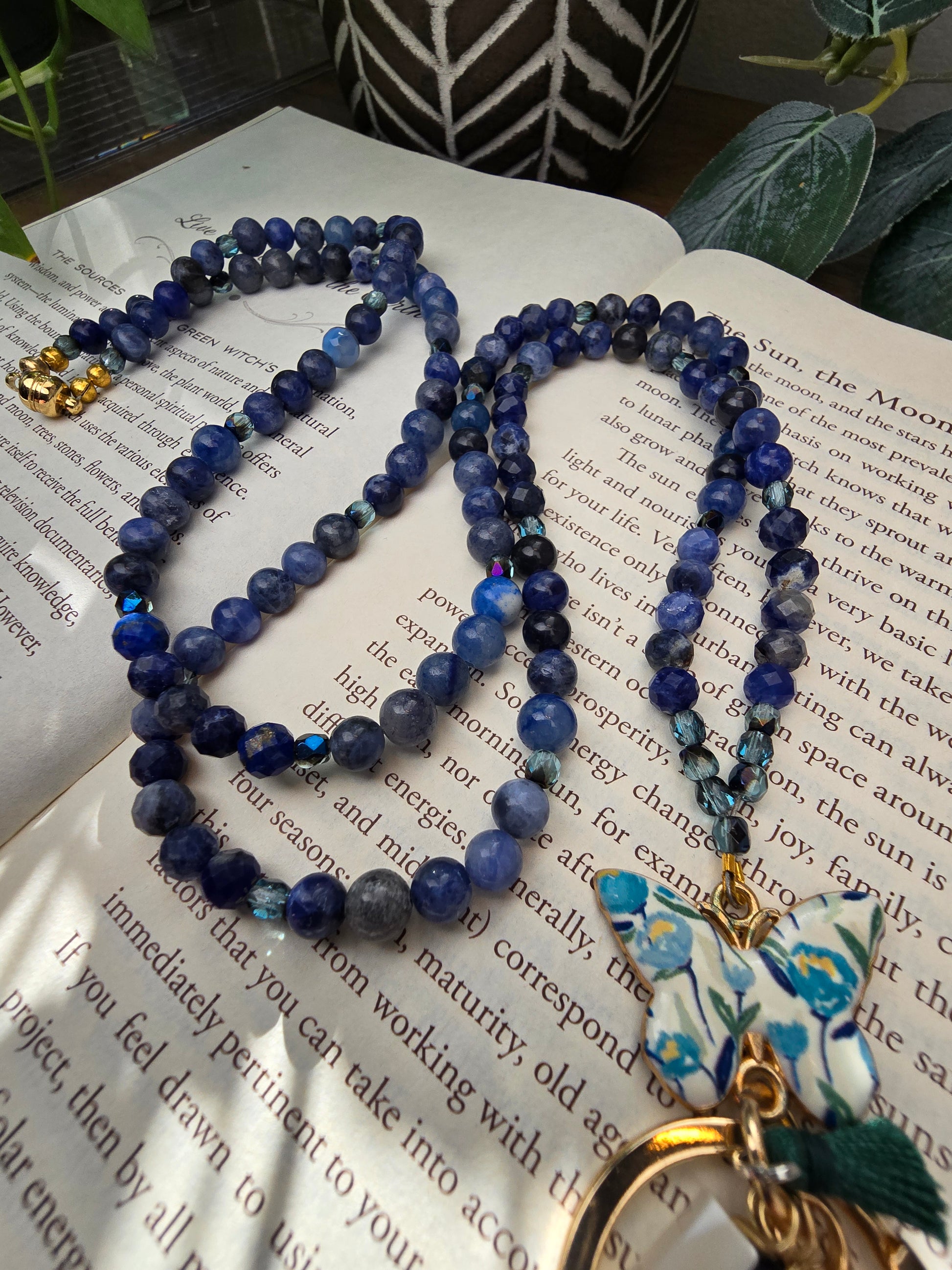 The Blu Butterfly Lanyard Sacred Sol Design