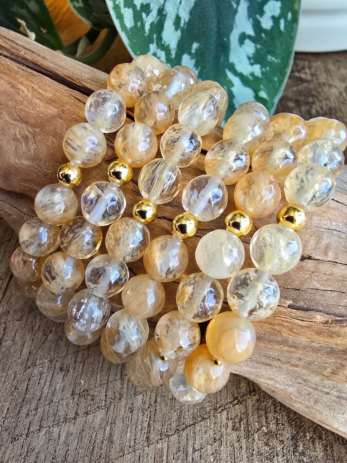 Faceted Golden Quartz Bracelet with Gold Filled Accents My Store