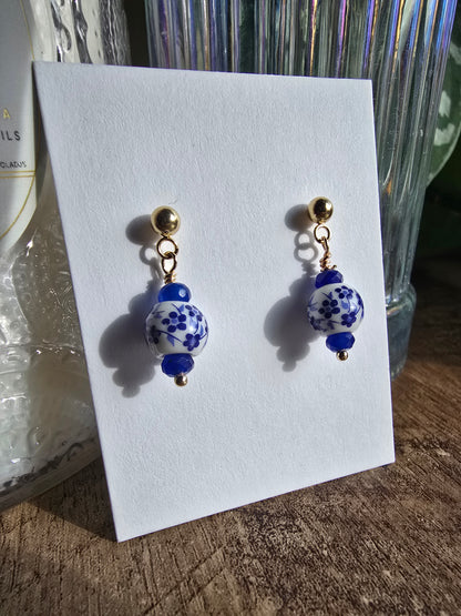 Not Your Grandma’s China | Blue Chalcedony & Ceramic Drops