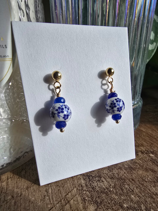 Not Your Grandma’s China | Blue Chalcedony & Ceramic Drops