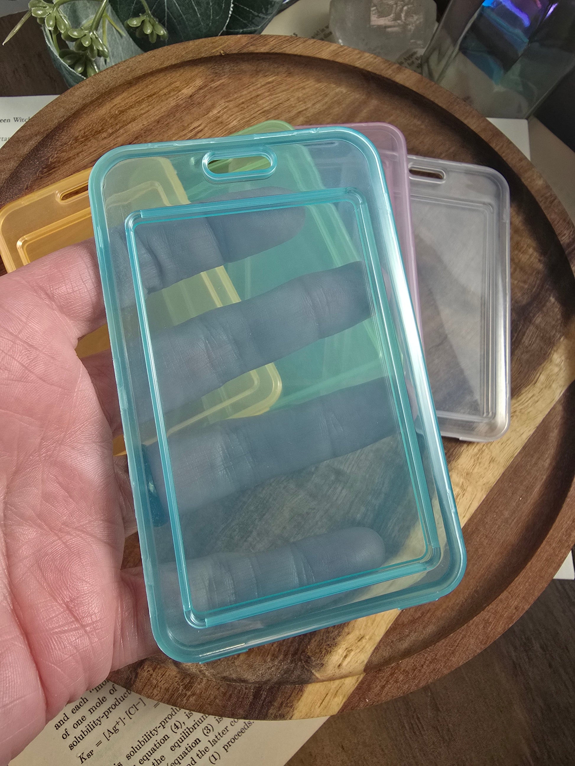 Colorful Transparent Card Protector Sleeves (Vertical & Horizontal) Sacred Sol Design