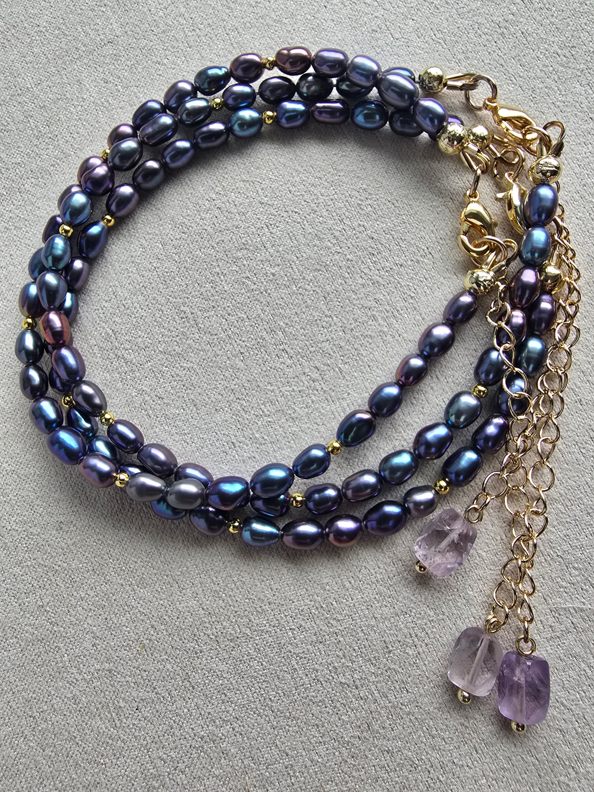 Gold Filled Pearl Bracelet with Gemstone Charm Extender | Everyday Pearl Jewelry My Store