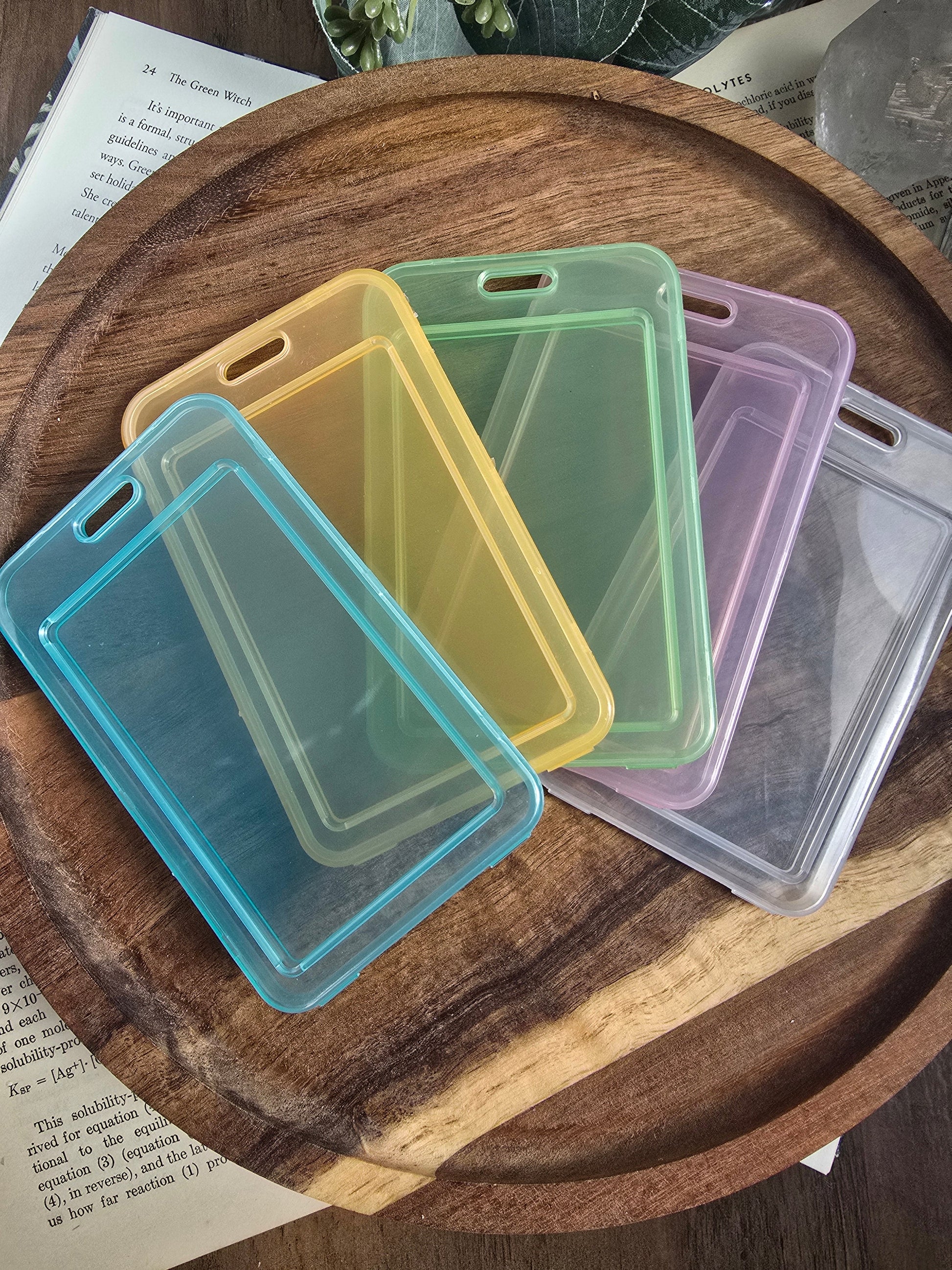 Colorful Transparent Card Protector Sleeves (Vertical & Horizontal) Sacred Sol Design