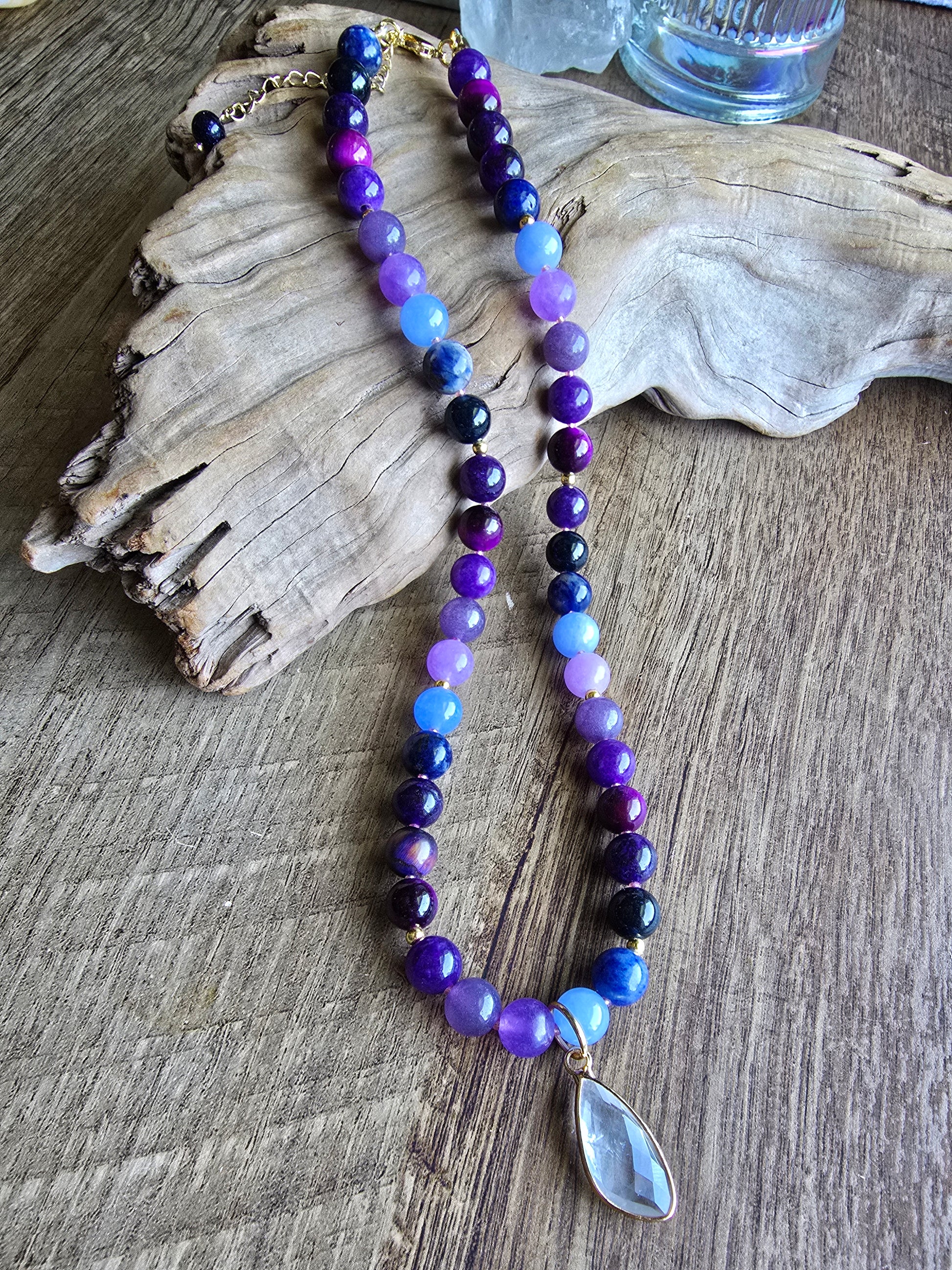 Kaleidoscope - Midnight 8MM 17.5" Necklace Sacred Sol Design