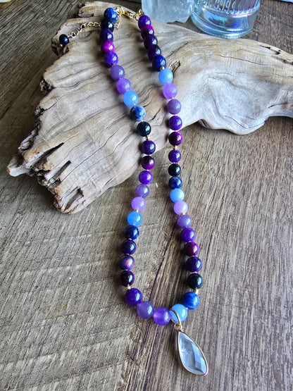 Kaleidoscope - Midnight 8MM 17.5" Necklace Sacred Sol Design
