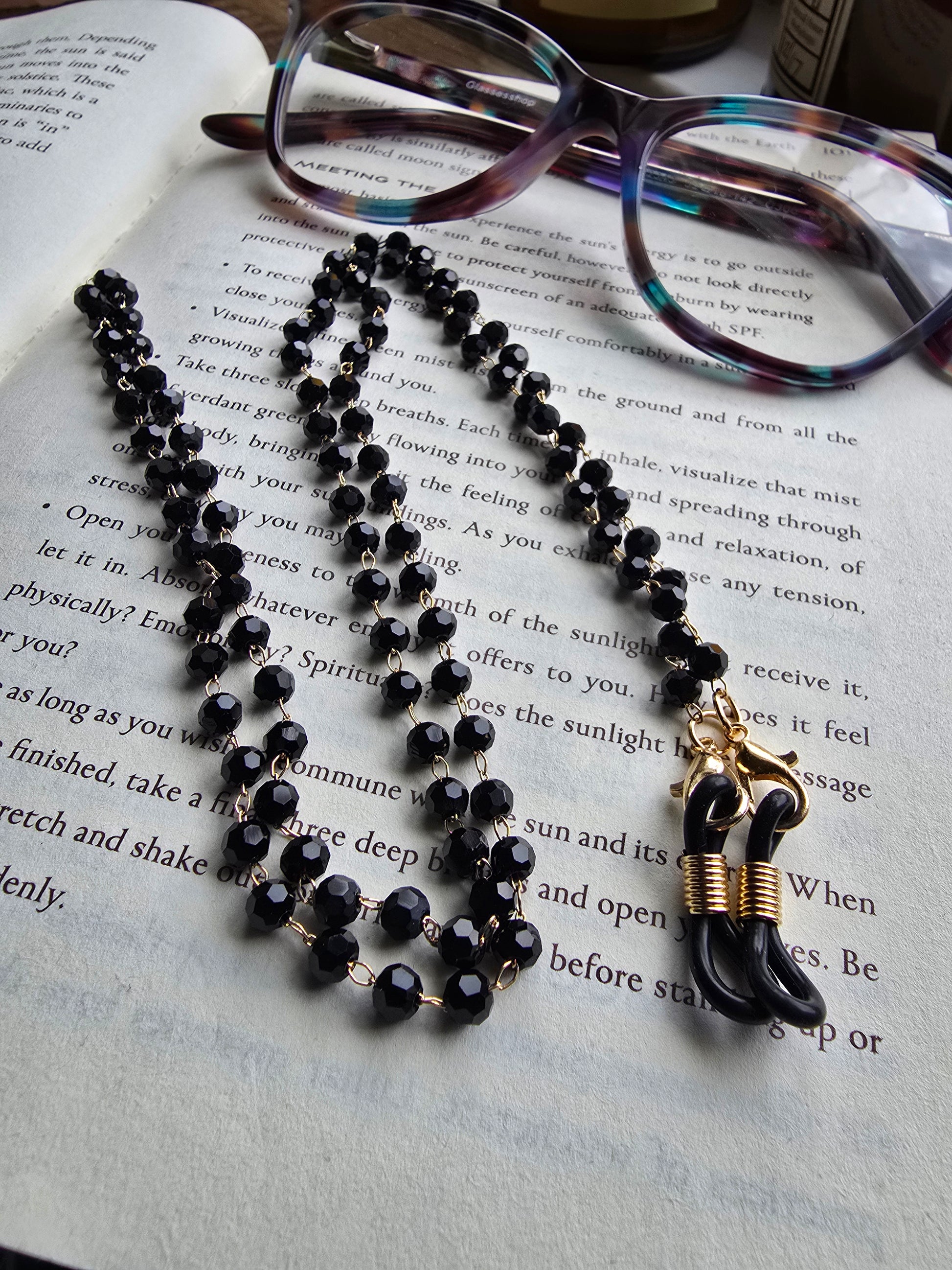 The Crystal Strand Eyeglass Chain Sacred Sol Design