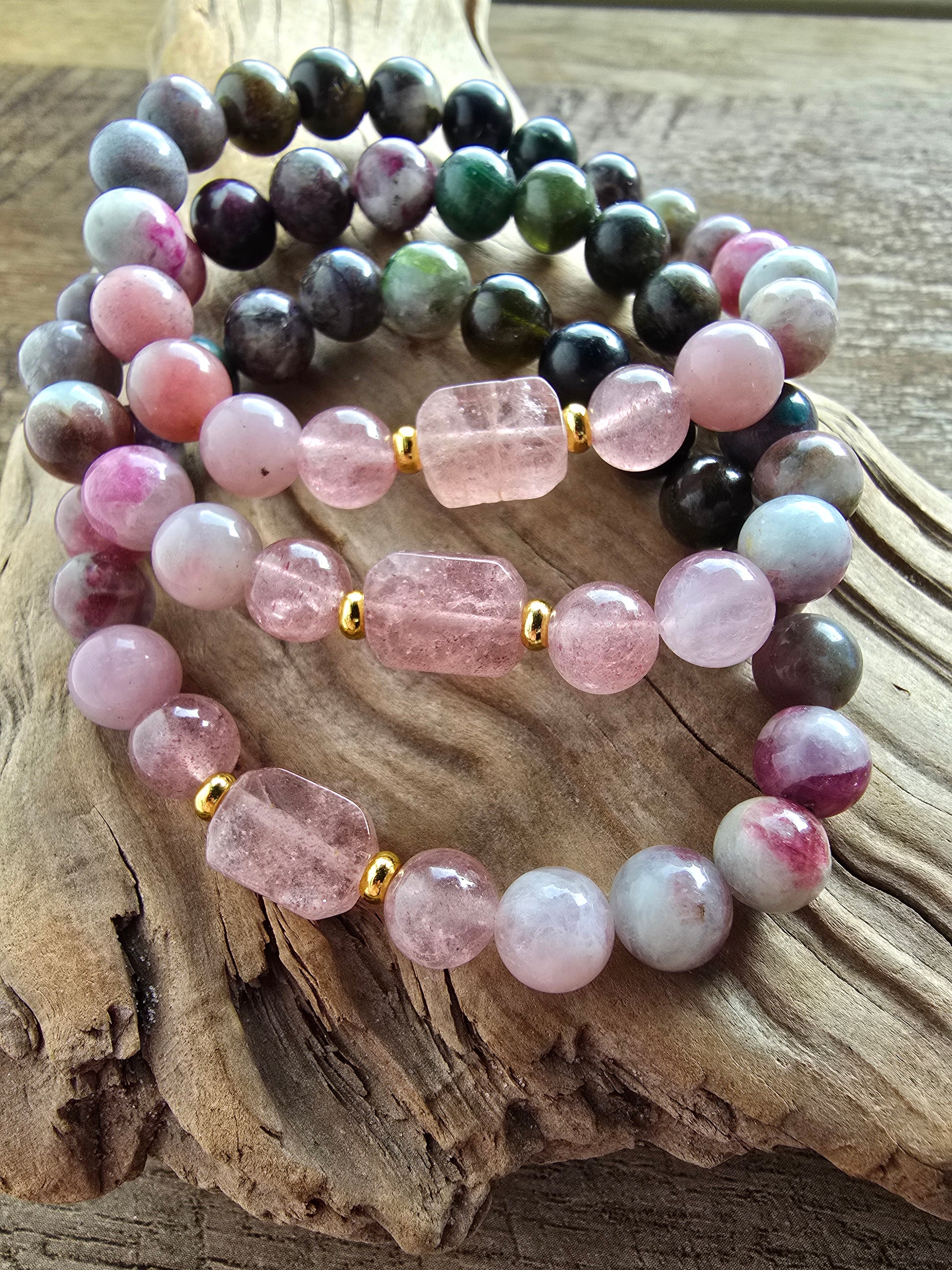 Tourmaline & Strawberry Quartz Bracelet My Store