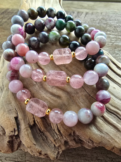 Tourmaline & Strawberry Quartz Bracelet My Store