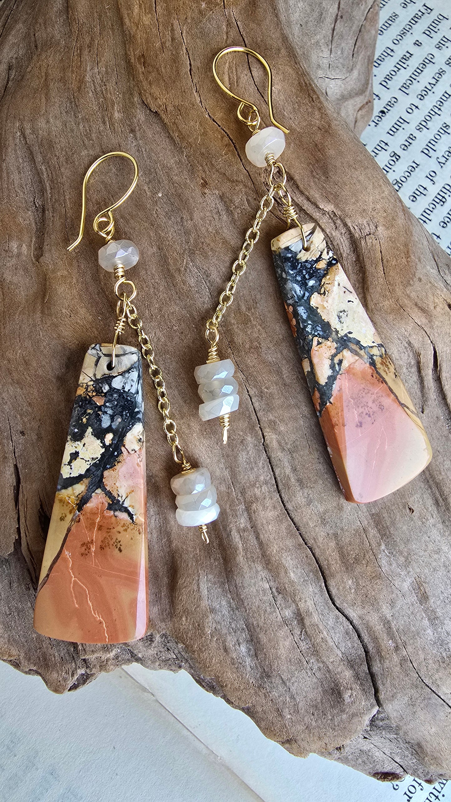 Peanut Jasper Statement Earrings Sacred Sol Design