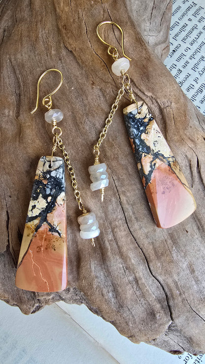 Peanut Jasper Statement Earrings Sacred Sol Design