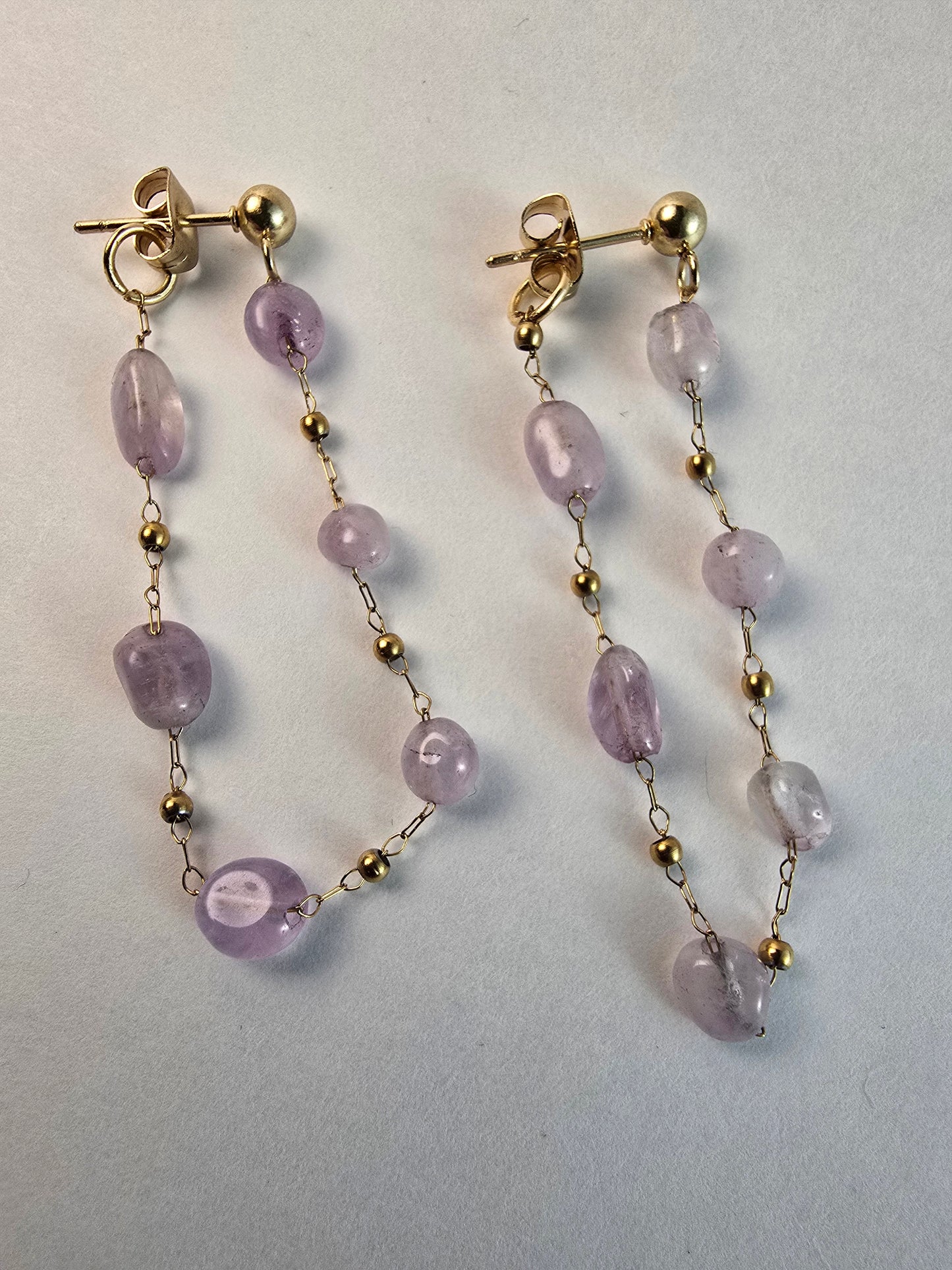 Amethyst Double Dangle Earrings Sacred Sol Design