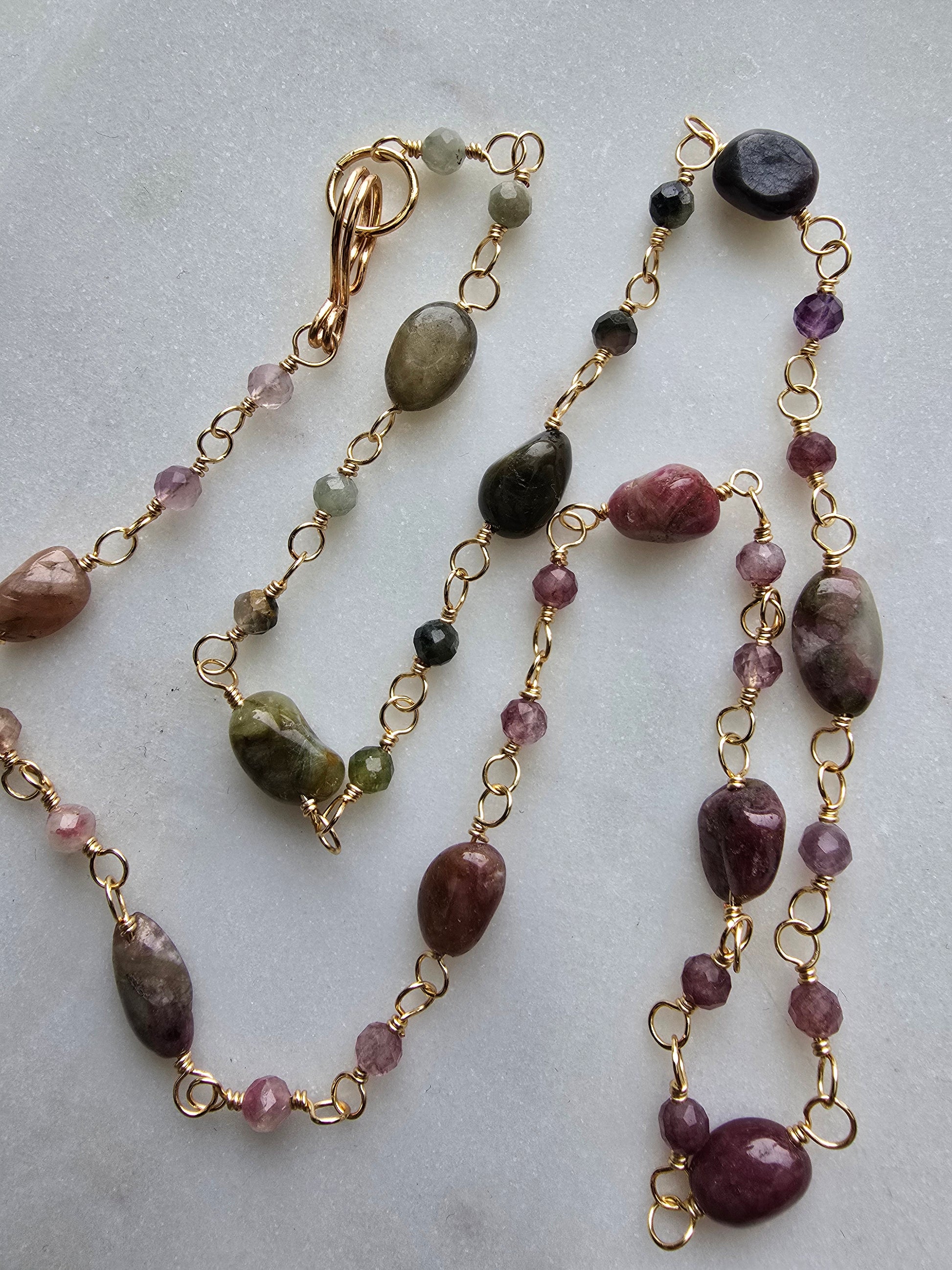 Mosaic Tourmaline Necklace Sacred Sol Design