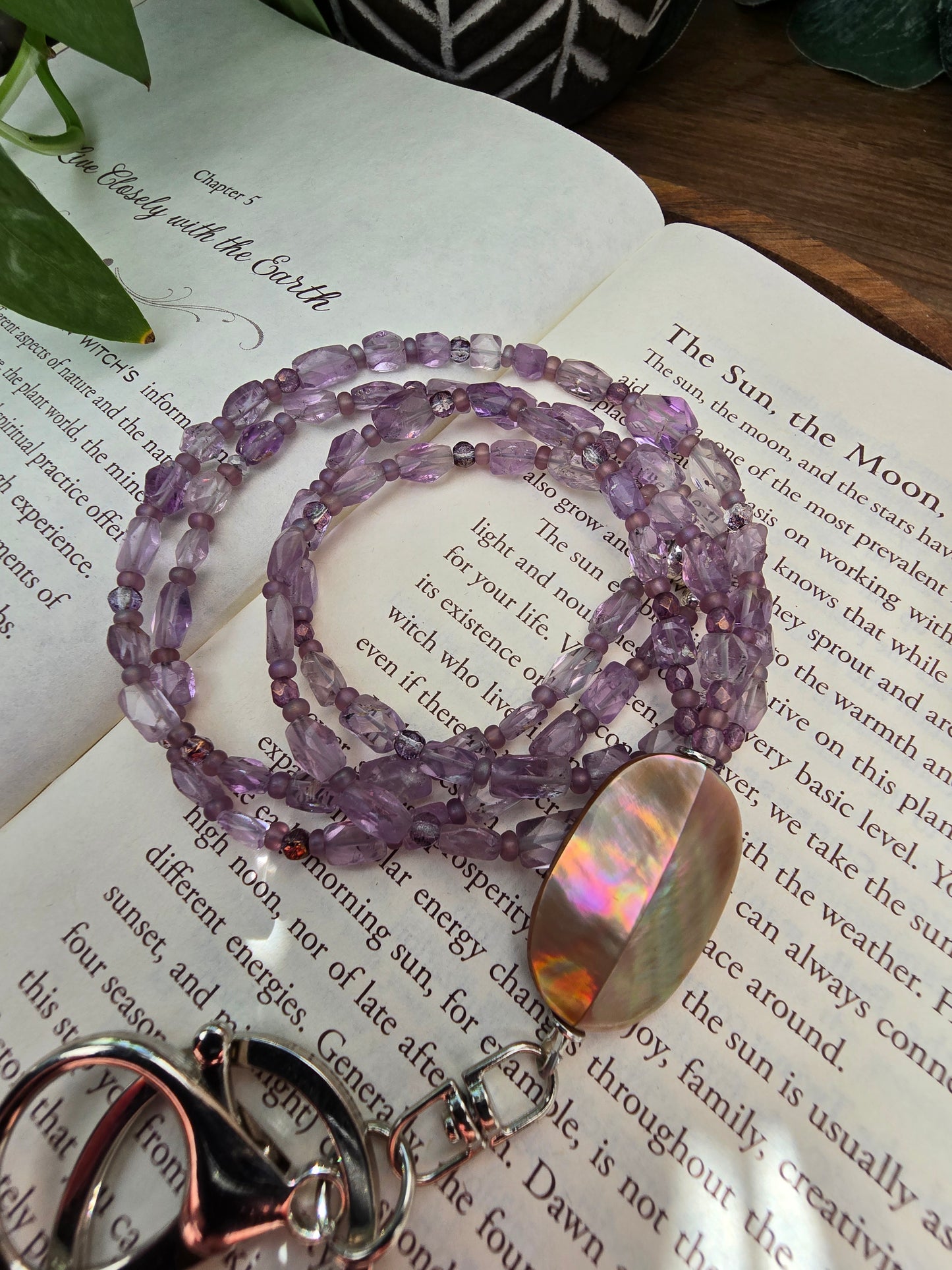 The Amethyst Iridescence Lanyard Sacred Sol Design