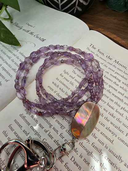 The Amethyst Iridescence Lanyard Sacred Sol Design