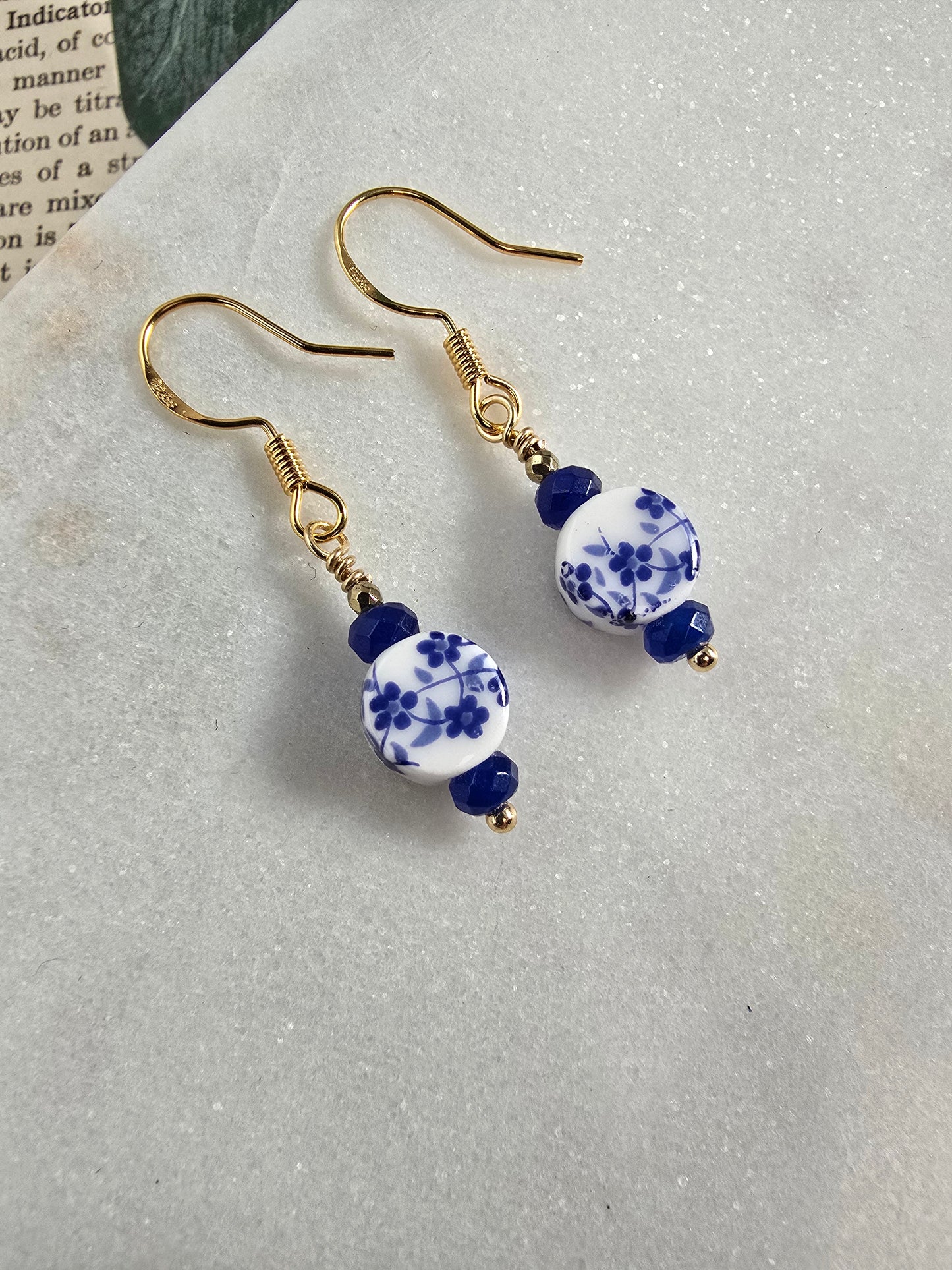 Not Your Grandma's China Drop Earrings Sacred Sol Design