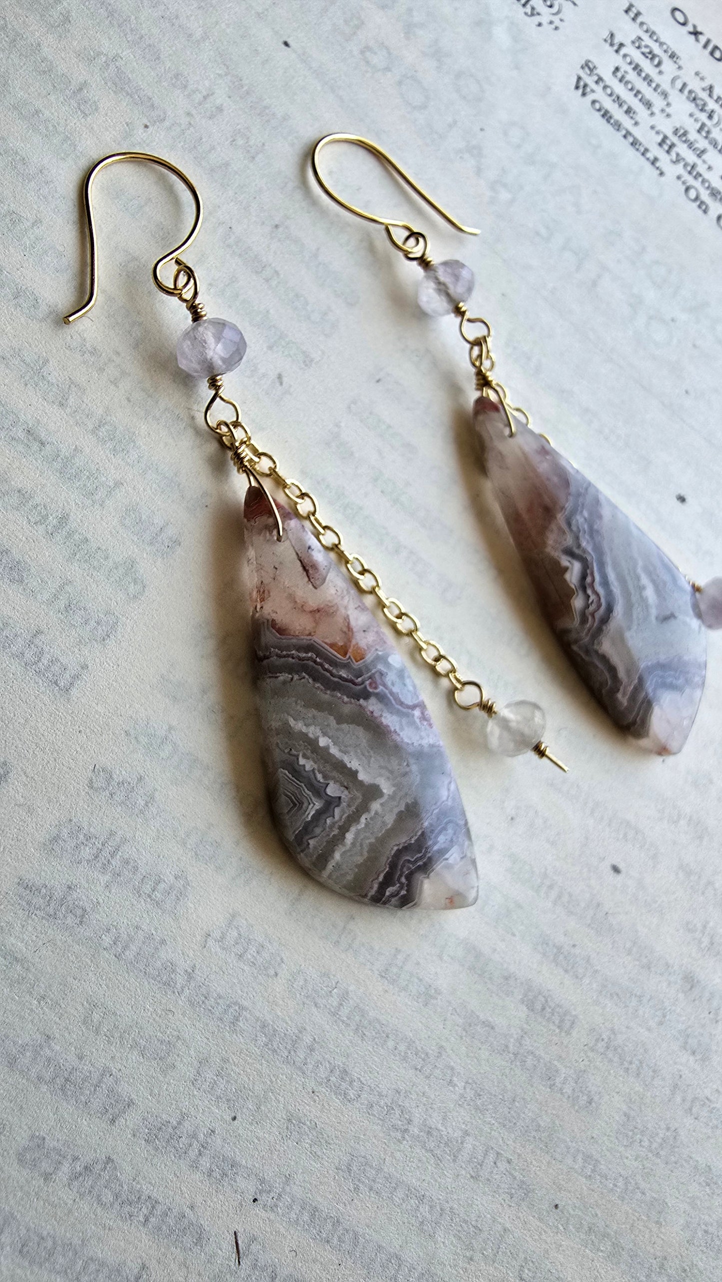 Painted Canyon Statement Earrings | Crazy Lace Agate & Fluorite Sacred Sol Design