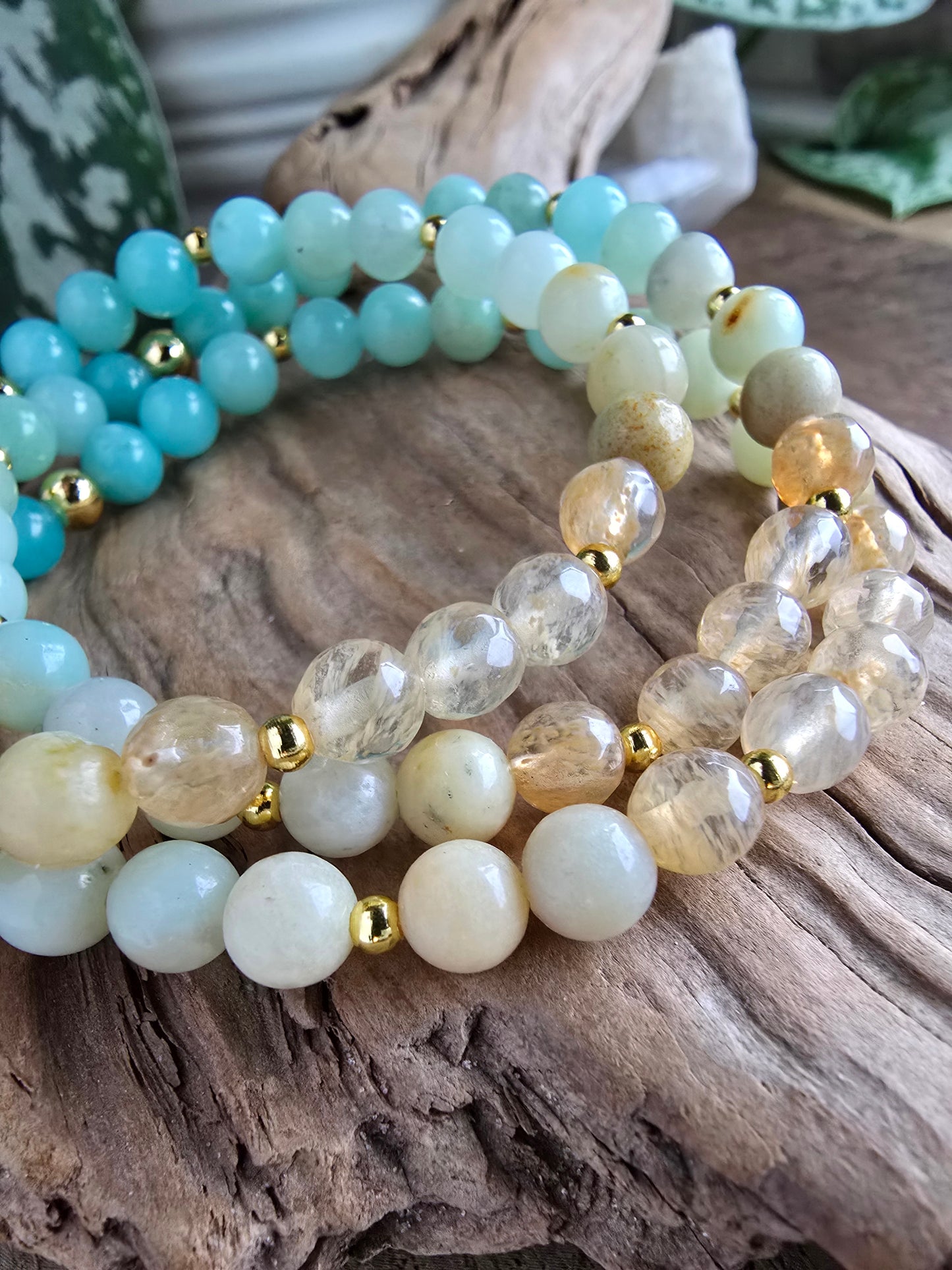 Amazonite and Golden Quartz Bracelet My Store