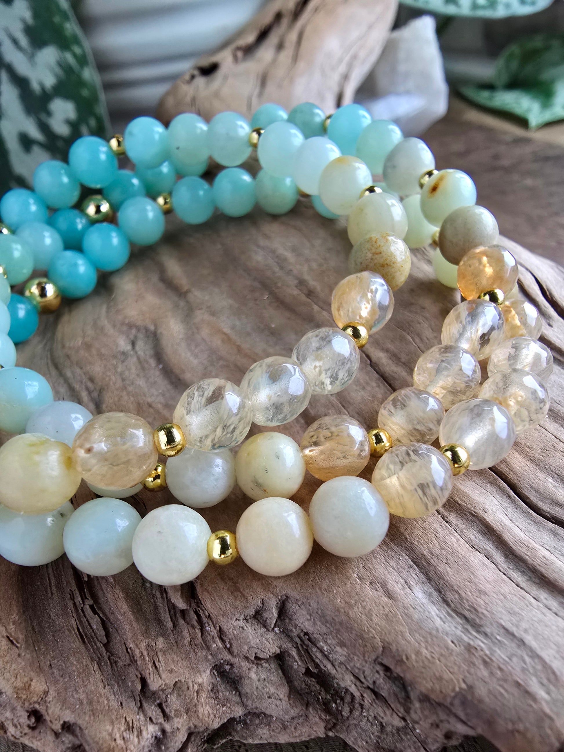 Amazonite and Golden Quartz Bracelet My Store