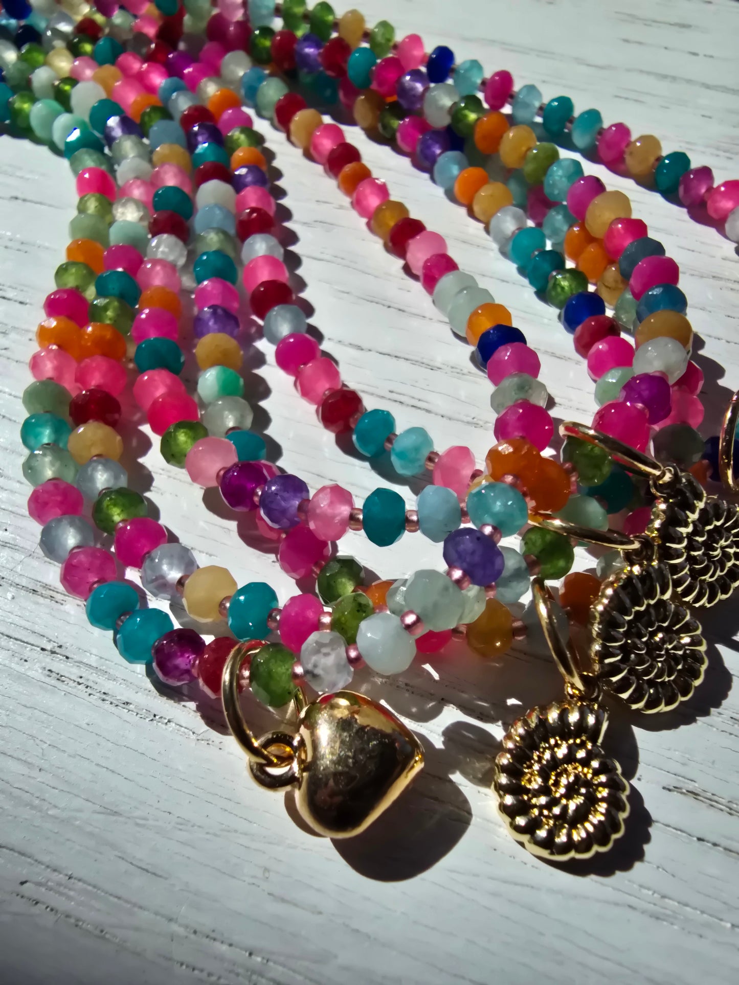 Kaleidoscope - Confetti 4MM Rondelle 18" Necklace Sacred Sol Design