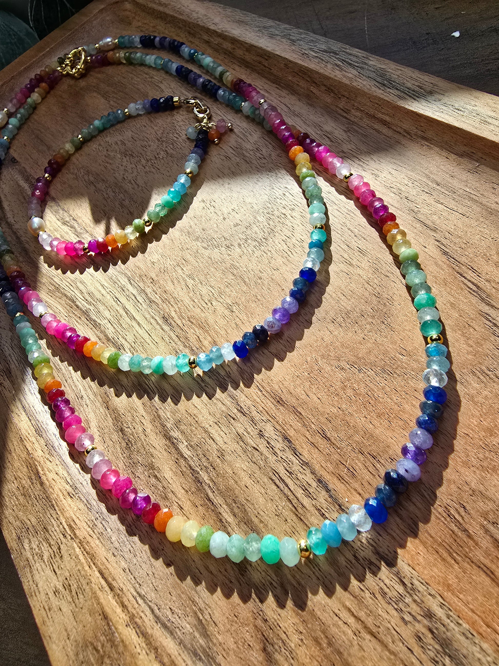 The Over the Rainbow Convertible Lanyard & Bracelet set Sacred Sol Design