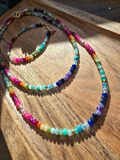 The Over the Rainbow Convertible Lanyard & Bracelet set Sacred Sol Design
