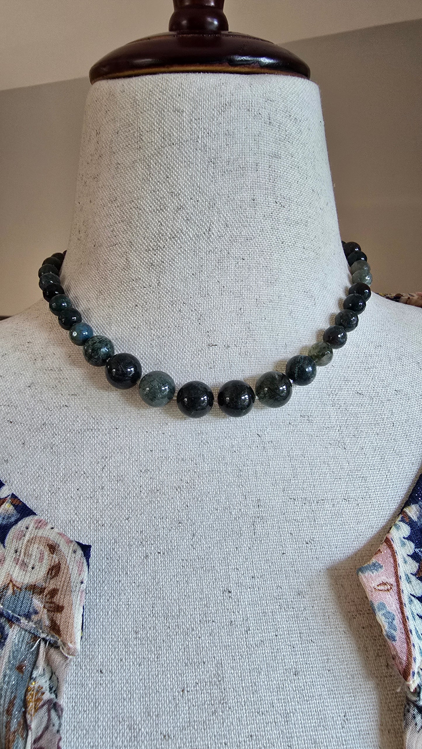 Moss Agate & Indian Agate Necklace Sacred Sol Design