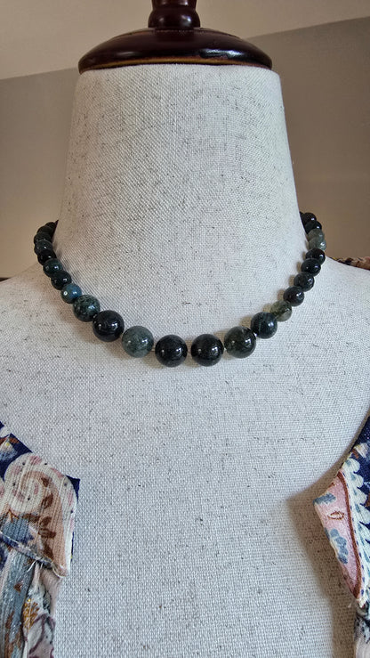 Moss Agate & Indian Agate Necklace Sacred Sol Design