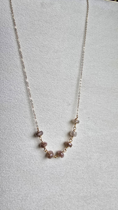 Mystic Moonstone Gold Filled Necklace Sacred Sol Design