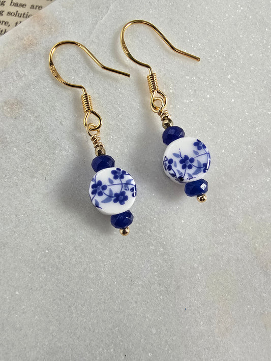 Not Your Grandma's China Drop Earrings Sacred Sol Design