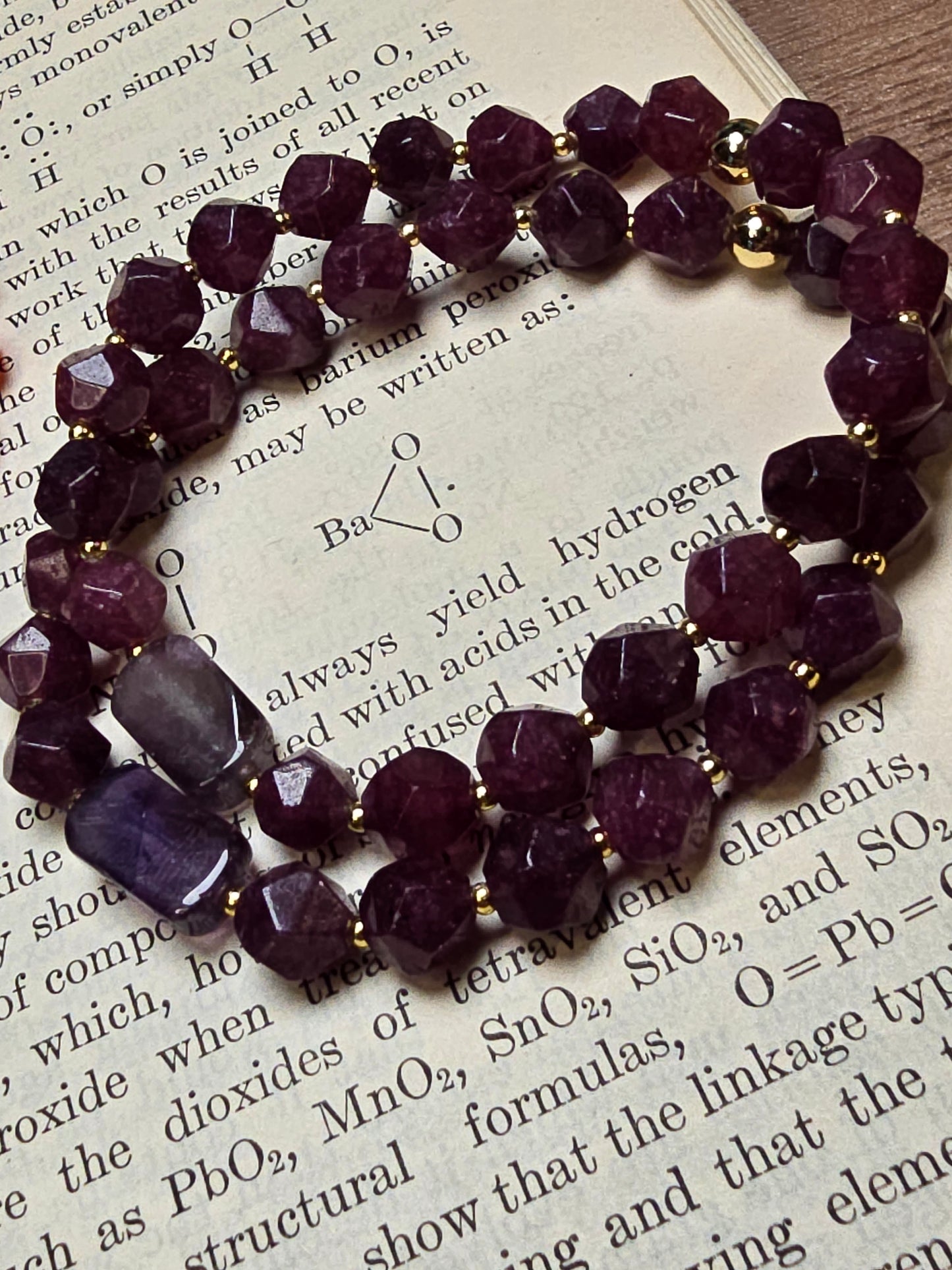 Gemstone Strech Bracelets - Plum Jade, Violet Jade, Amethyst, Chalcedony & Carnelian My Store