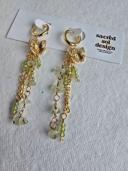 Butterfly Meadow Gold Plated Hoop Earrings
