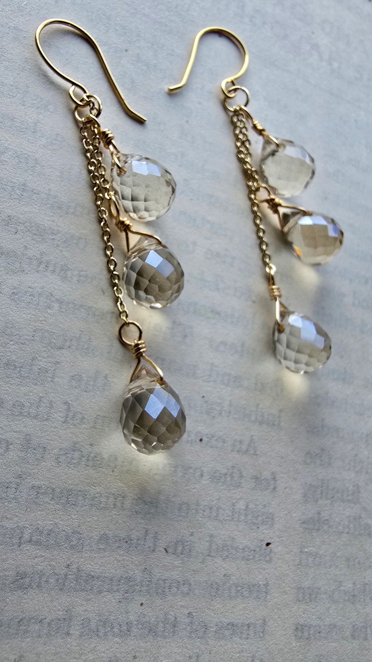 Cascade Crystal Drop Earrings Sacred Sol Design