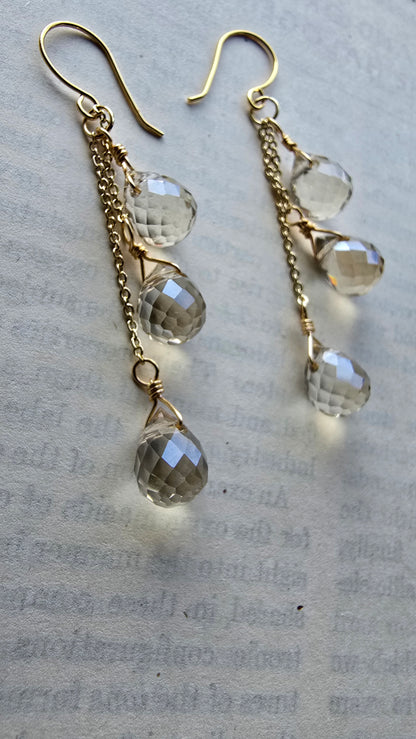 Cascade Crystal Drop Earrings Sacred Sol Design