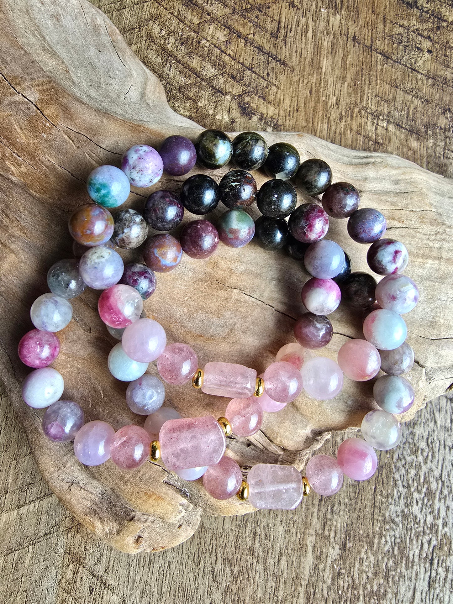 Tourmaline & Strawberry Quartz Bracelet My Store