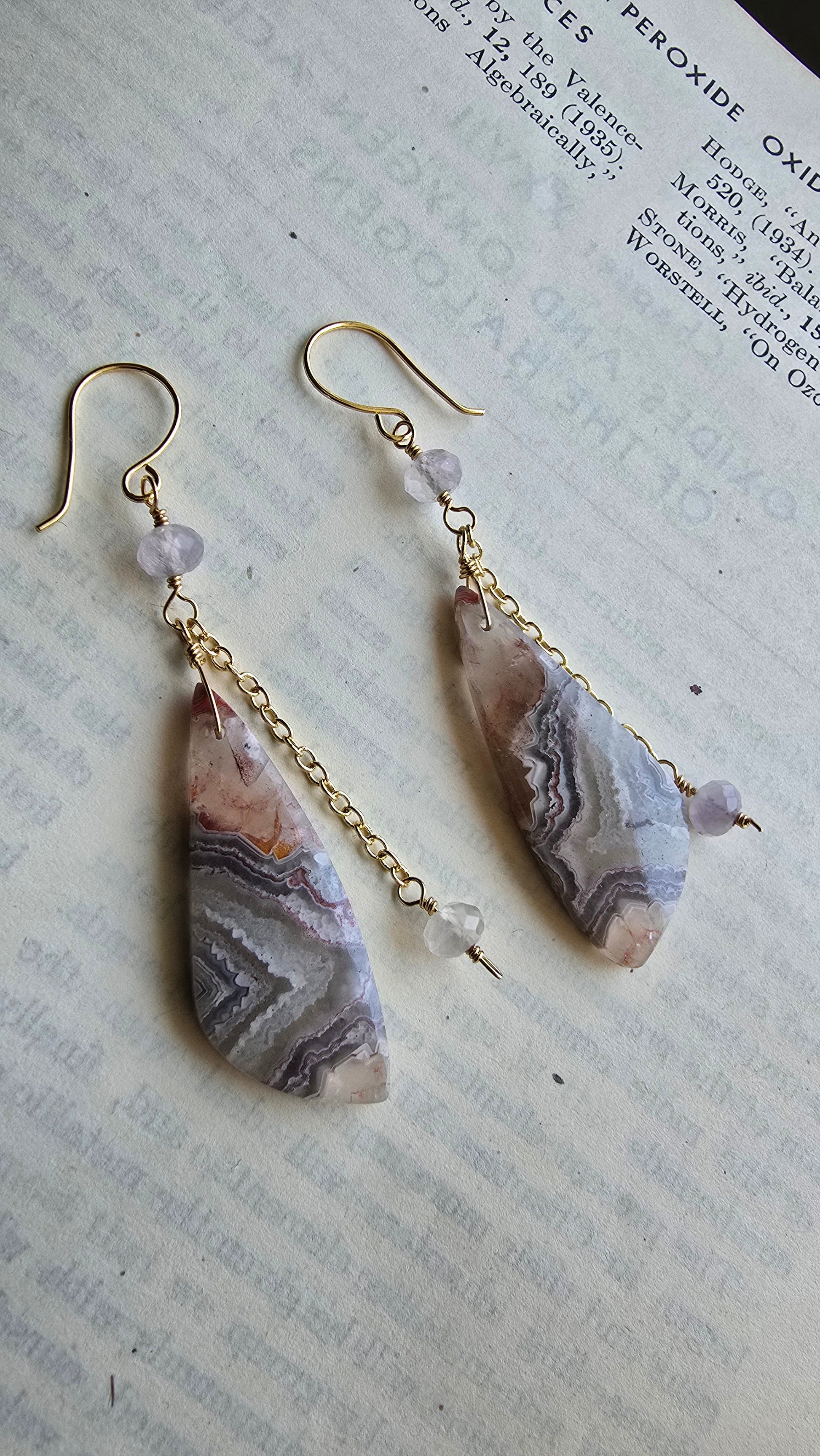 Painted Canyon Statement Earrings | Crazy Lace Agate & Fluorite Sacred Sol Design