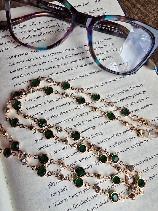 The Jewel Drop Eyeglass Chain Sacred Sol Design