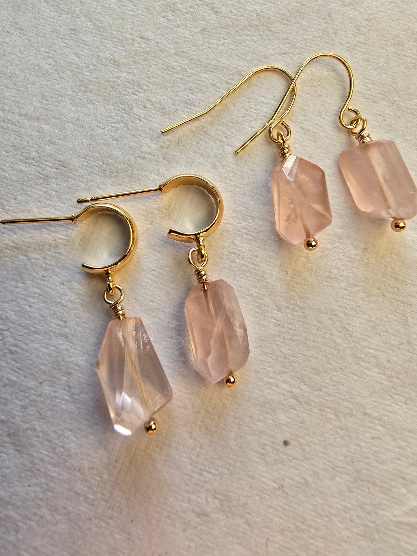 Rose Quartz Sol Earrings Sacred Sol Design
