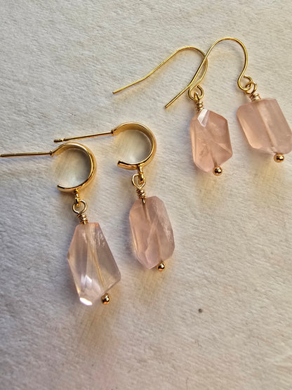 Rose Quartz Sol Earrings Sacred Sol Design