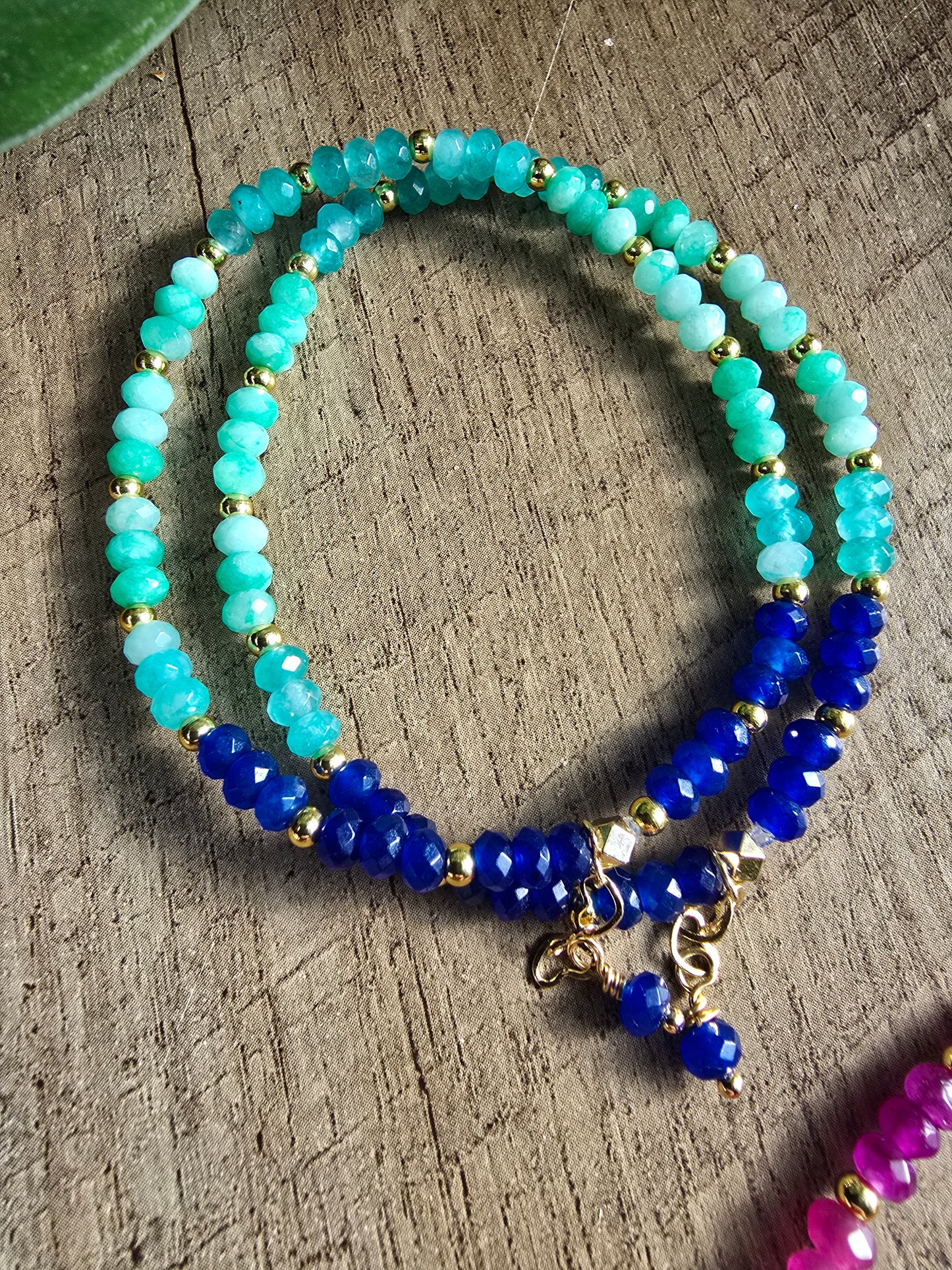 Rainbow Dainty Micro-Faceted Gemstone Collection Bracelet My Store