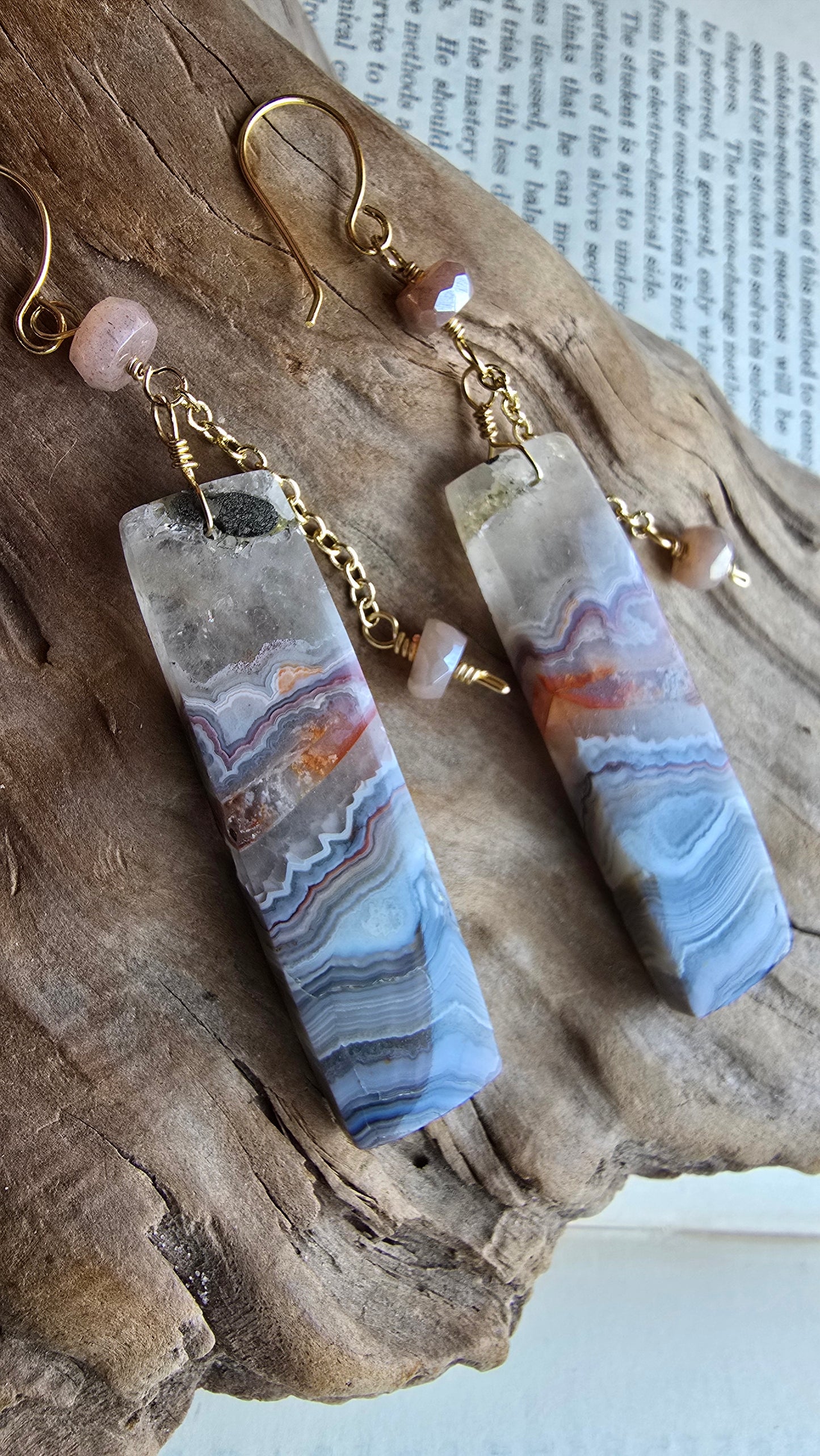 Crazy Lace Agate Statement Earrings Sacred Sol Design