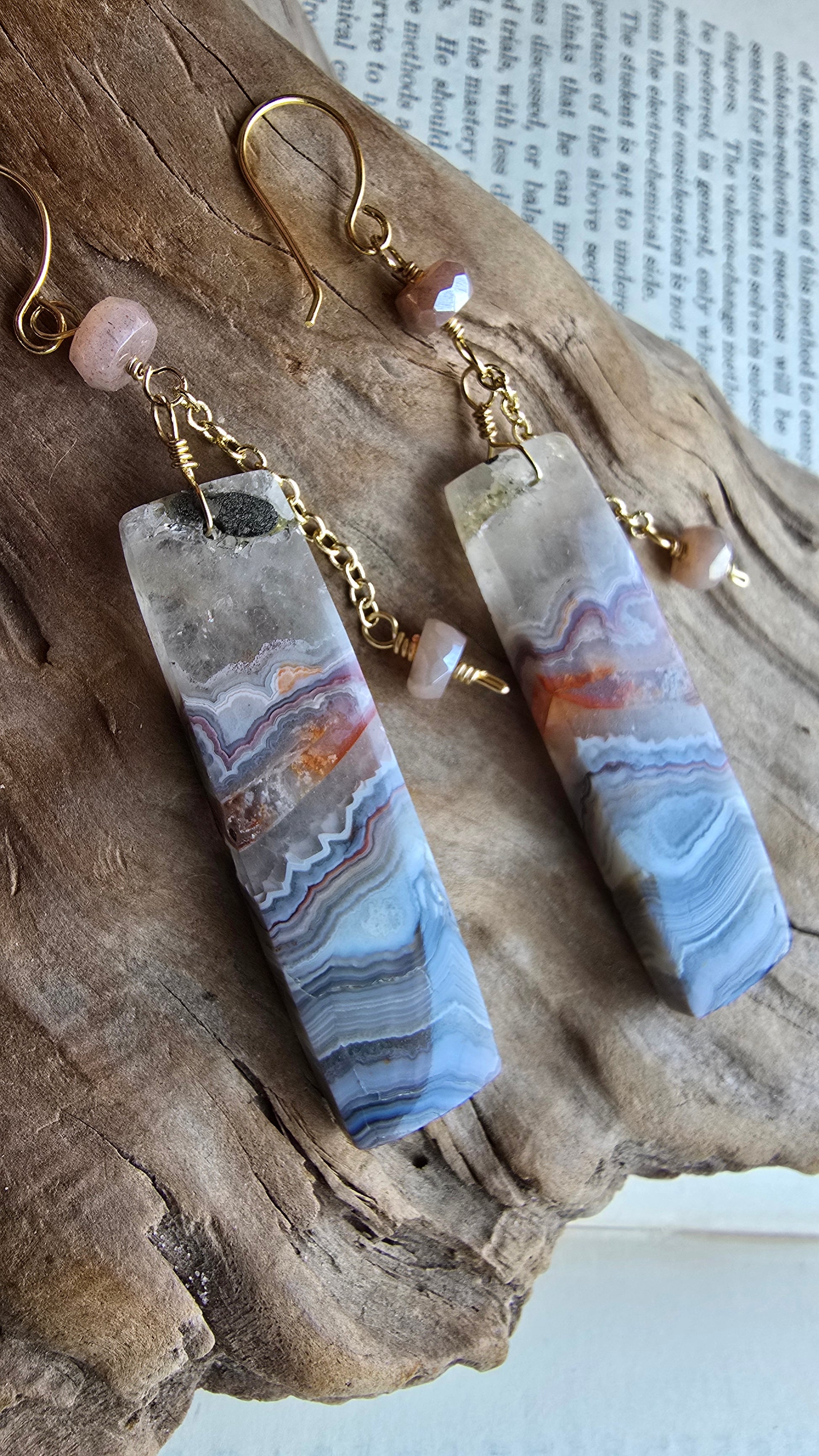 Crazy Lace Agate Statement Earrings Sacred Sol Design