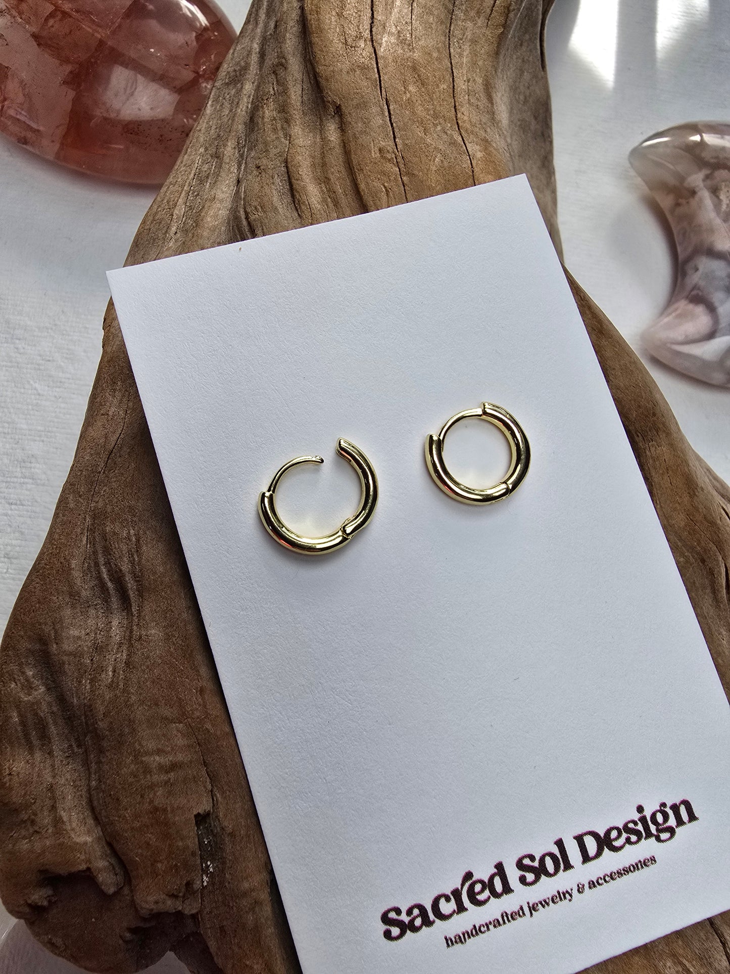 Small Gold Huggie Hoops (13MM)