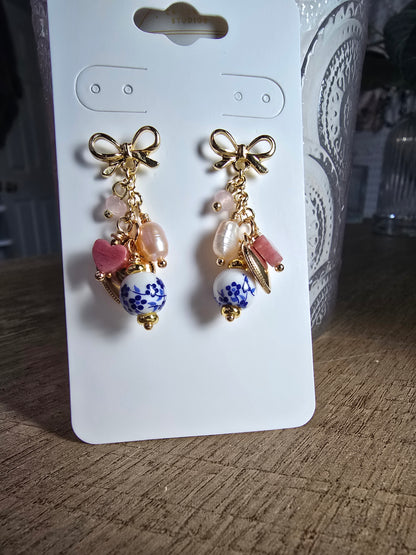 Porcelain Heart Earrings