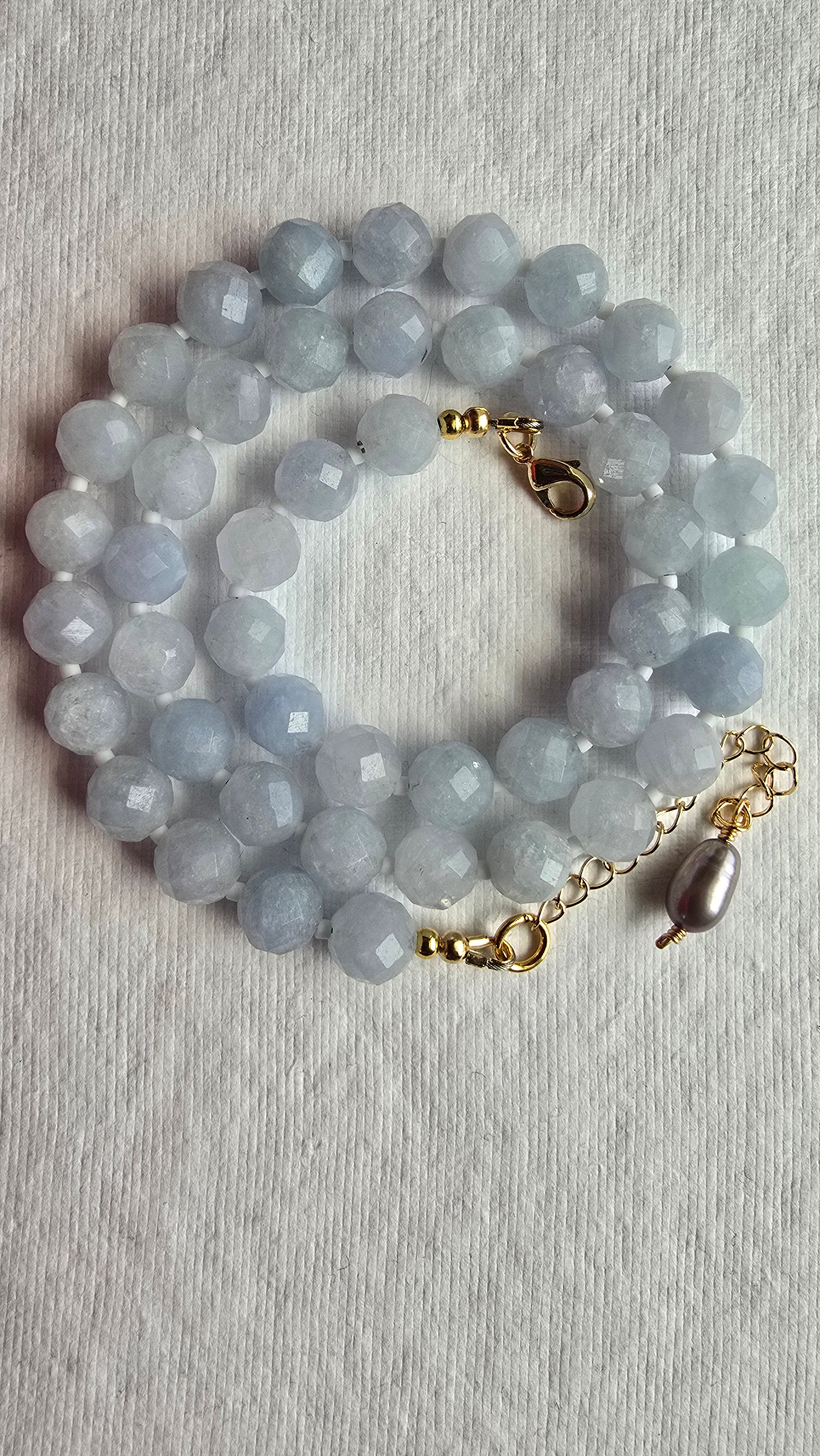 Faceted Aquamarine Necklace Sacred Sol Design
