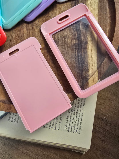 Colorful 2 Badge Card Holder Sacred Sol Design