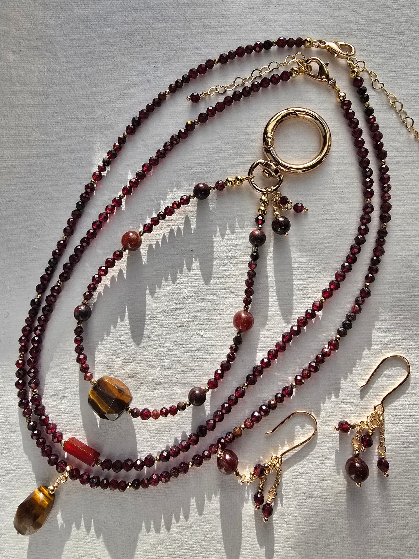 Tiger Eye & Garnet Wristlet My Store